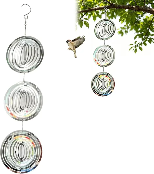 EnixwH 3-pack Windschutz, Anti-Vogelfangfänger, Rostfreier Stahl, 3D-Abwehr für Vorräte – Jetzt 22% Rabatt