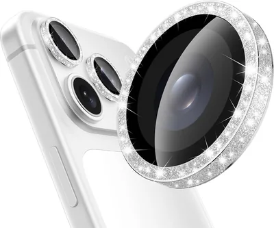 CloudValley All Bling Lens Protector for iPhone 17 Pro Max, Shatterproof Glass, Metal Frame