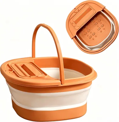 Orange Collapsible Foot Bath Basin - Best Deal