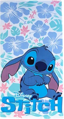 Disney Lilo & Stitch Barnstöf 70 x 140 Mikrofibret Badhandduk Oeko-Tex | Lilo & Stitch Design 70x140cm Stor Absorberande