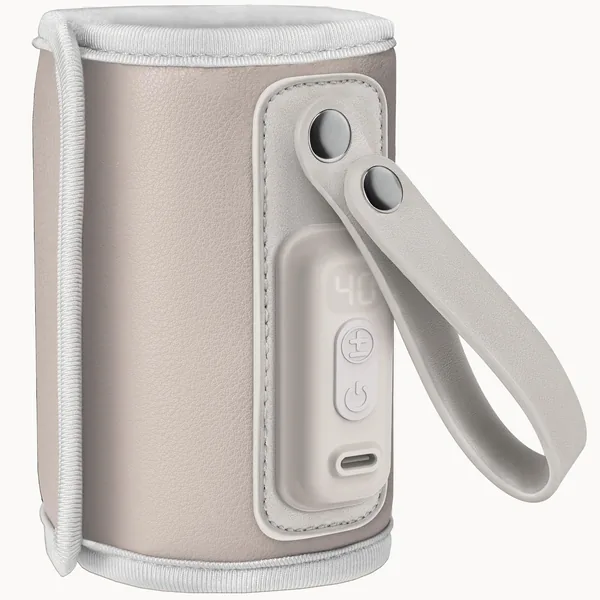 LIONELO Thermup Go - przenośny podgrzewacz do butelek dla niemowląt, USB-C, idealny na podróż i w samochodzie
