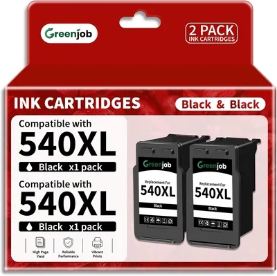 Greenjob 540XL PG 540 XL Schwarz Ersatzpatrone für Drucker Canon PG 540 XL Schwarz für Canon Pixma TS5150 MG3600 MG3650S - 27% Rabatt