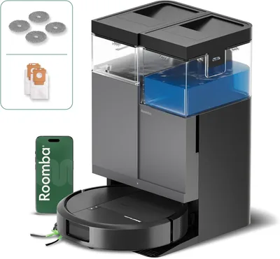 iRobot Roomba Plus 415 Combo Robot + AutoWash - 20KPa - Multifunction Base - Lavage et séchage en air chaud - LiDAR Clearv (34% de réduction)