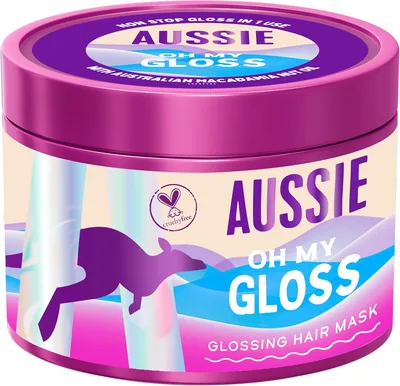 Maschera Illuminante per Capelli Aussie Oh My Gloss 500 ml - Idrata e Nutre Profondamente i Capelli Secchi e Opachi. Ripristina la Tua Natura.