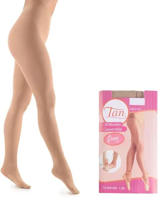 Malla Para Dama Media Convertible 3D Ballet Mujer Pantimedia Microfibra Tan