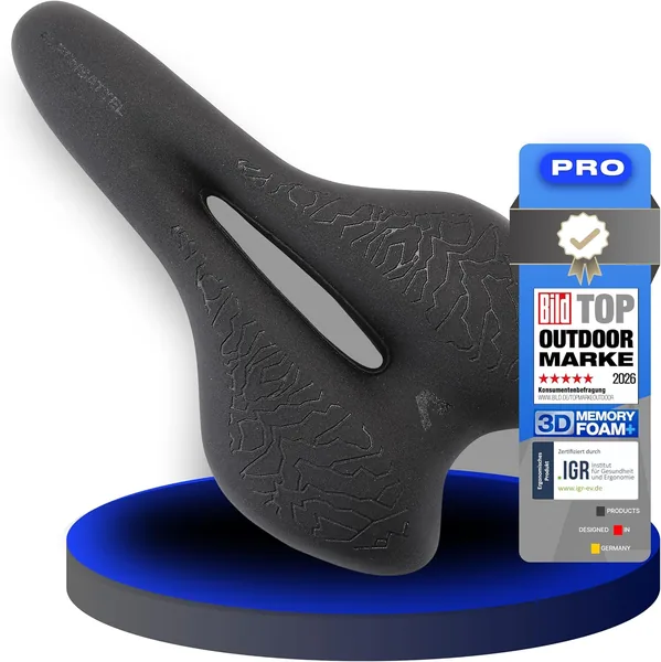 ALPENSATTEL Ergonomic Bicycle Saddle [3D Memory Foam]