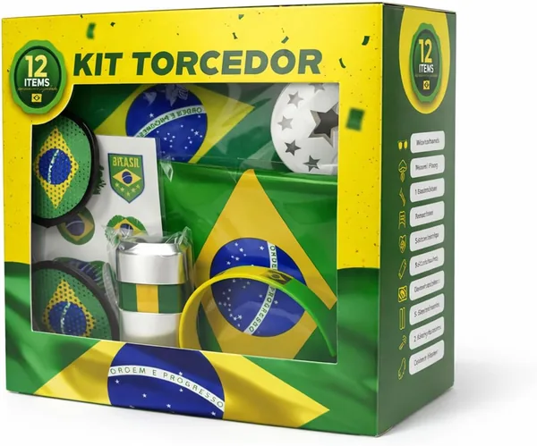 Kit Torcedor Brasil Copa do Mundo 2026 - 12 Pe as Completo com Calend rio de Jogos