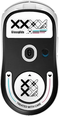 فأرة زجاجية للعبة G Pro X Superlight 2 - انسيابية ملساء وملونة، ملصقات خالية من أخطاء الفأرة للألعاب - بيضاء