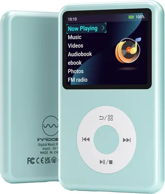 Innoasís Reproductor MP3 Bluetooth Y1 con Audiobook y Video, 128G Teal - Mejor Oferta