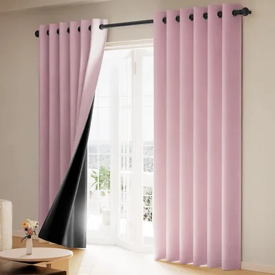 YYUgolo Cortinas Blackout 100% 2 Paneles, Cortinas para Recámara y Sala con Forro Negro, Suave 100% Microfibra Poliéster Impermeable - Best Deal
