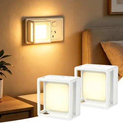 2 Pack Night Light Plug in Dimmable Dusk to Dawn Sensor Best Deal