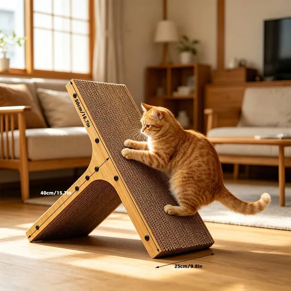 Cat Scratcher 50cm T-Shape Wall Mounted Scratch Pad, Large Size