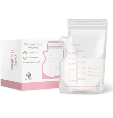 Breastmilk Storage Bags - 120 ct, BPA-Free, Double Zipper, Pour Spout & Labels, Best Deal