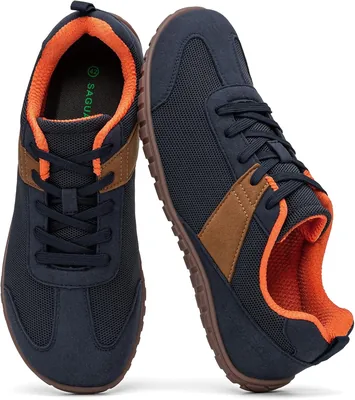 SAGUARO Men's Barefoot Shoes Breathable Trainers, Blue, 10.5 US (39-48)