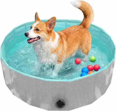 VEKLIQ Piscina para Perros Grande y Pequeño, Piscina Inflable Rigida Antideslizante Portatil para Mascotas con Drenaje, Mejor Oferta