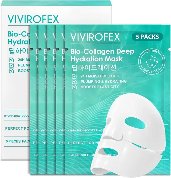 Masques visage en hydrogel collagène - Offre : 10% de réduction