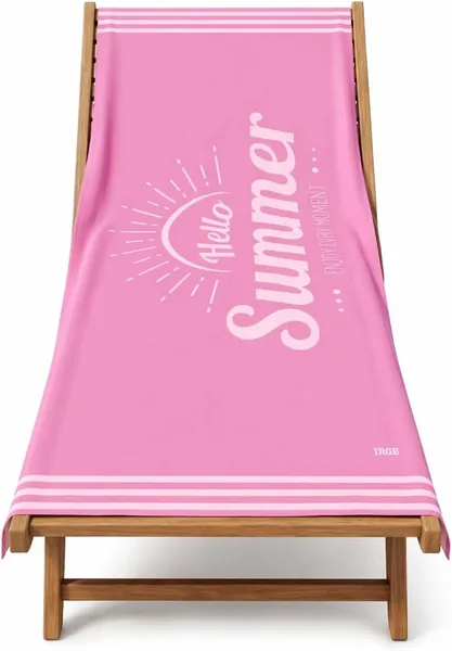 Intimitaly Microfibre Beach Towel for Cot, Pink Solaris, 90 x 170 cm