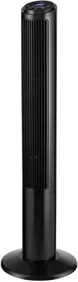 Vidacharmy - Ventilateur Tower (102 cm), 20dB, jusqu'à 8 m/s, écran LED tactile, télécommande, 3 vitesses, minuteur 15h, oscillation 85° - 82% de réduction