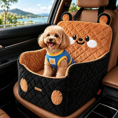 OUTONLIFE Dog Car Seat for Small and Medium Dogs up to 16kg | 15 cm raised, with high density foam p