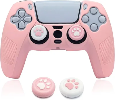YOOJ® Pink Controller Skin for PS5 - Anti-Slip Silicone Protector
