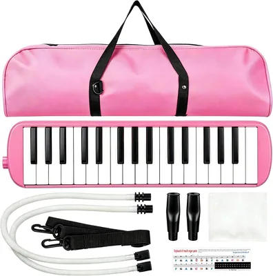 Melodica Escolar con 32 Teclas, Teclado de Piano para Niños Principiantes | Incluye Tubo de Soplado, Boquilla y Bolsa de Transporte