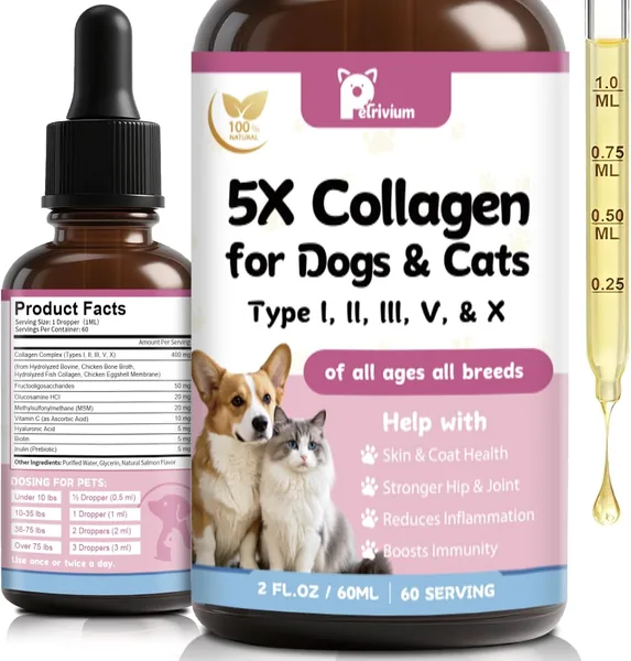 Liquid Collagen for Dogs and Cats - 5 Types of Grass-Fed Collagen (I, II, III, V & X)