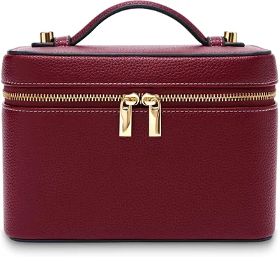 Travel Makeup Bag PU Leather Cosmetic Organizer