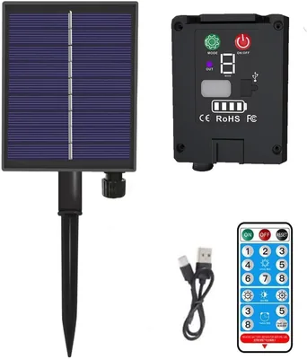 Panel Solar Joysing para Iluminación de Jardín 1200mAh Luces de Cadena Solar con Control Remoto, Resistente al Agua - Mejor Oferta