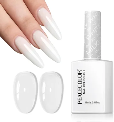 Gel Nail Polish PEACECOLOR Transparent Blanc Lait 16ml