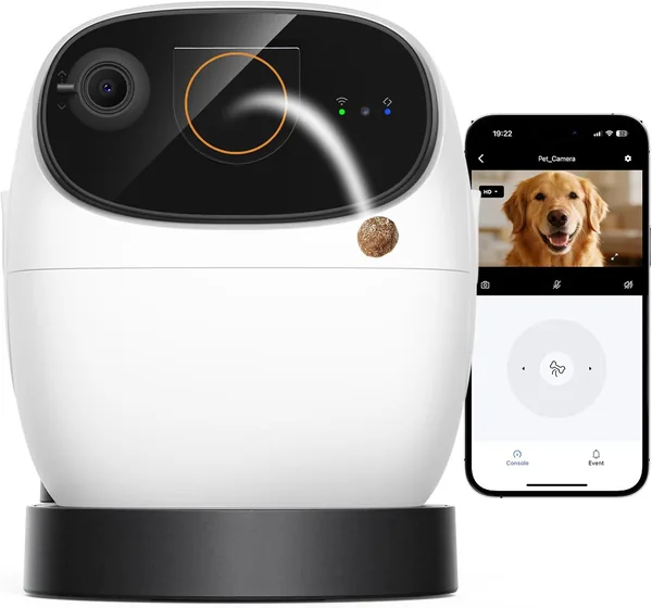Robot M3 3K Pet Camera Treat Dispenser - Red