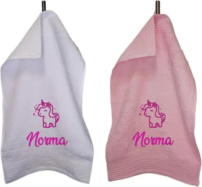 Set di Asciugamani Personalizzati per Bambini EMB Originals, 2 Pezzi per Kindergarten, Con Ricamo del Nome - Best Deal