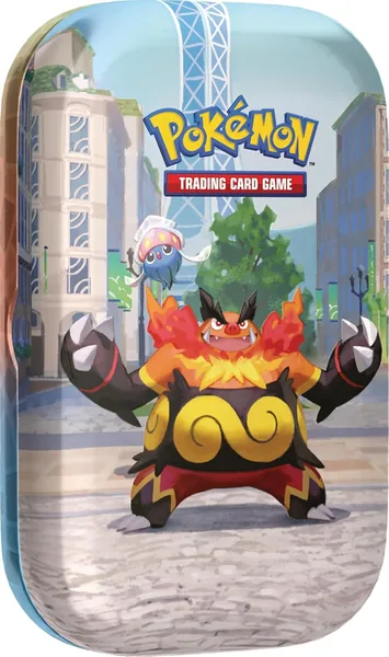Pokémon - Sammelkartenspiel: Mini-Tin-Box Illumina City mit Flambirex und Iscalar (2 Booster-Packs, 1 Bildkarte und 1 Aufkleber)