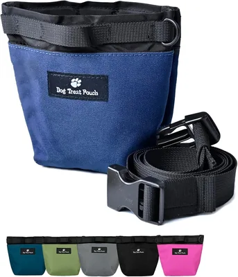 JURUAA Dog Treat Pouch for Training, Magnetic Closure, Hands-Free (Navy) | Best Deal