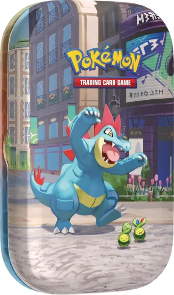 Pokémon - Trading Card Game: Mini Tin Box Illumina City mit Impergator & Buspi (2 Booster Packs, 1 Bildkarte und 1 Sticker)