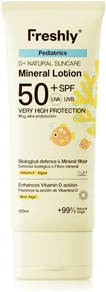 Fotoprotector Infantil Natural SPF 50+ | Mineral Sun Cream for Babies and Children | Face and Body 100ml | with Mineral Filters and Aloe Vera