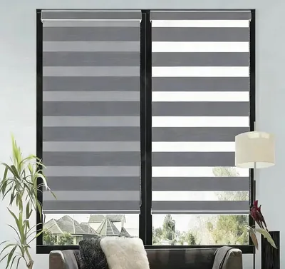 Persianas Enrollables 120An x 200Al CM - Ajuste de Densidad de Luz, Estilo Moderno Doble