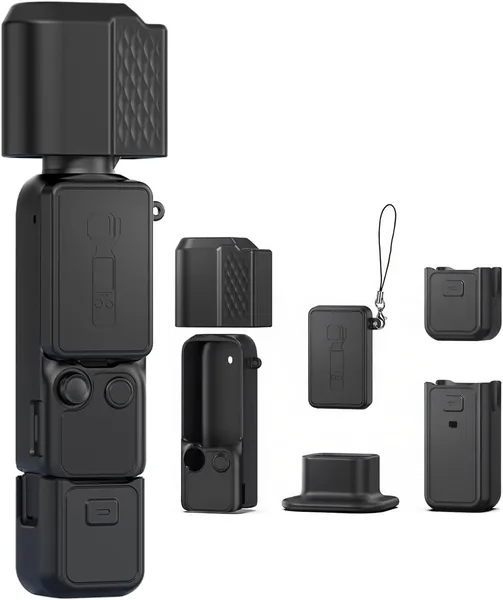 Pocket 4 Silicone Cover, Cochanvie Silicone Protective Case Lens Protector Scratch-Resistant Sleeve Skin Compatible with DJI Osmo Pocket 4