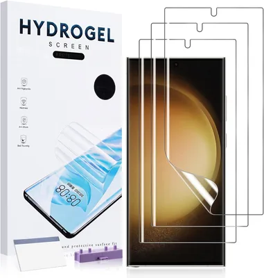Protezione Schermo Coiwxmoi 3 Pezzi Compatibile con Samsung Galaxy S23 Ultra 5G, Film TPU Trasparente HD [Non Riflettente]