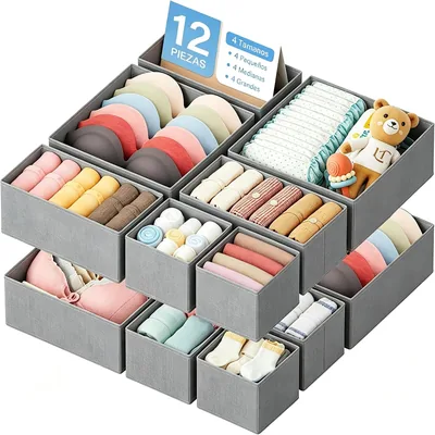Organizador de Ropa Interior GALASALA 12 Piezas para Cajones y Armario