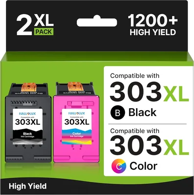 303XL Ink Cartridges Black & Color - HP Envy Photo 6200 Series (2-Pack)
