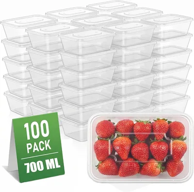Natraf 100 Pack Meal Prep Containers 700ml - Best Deal