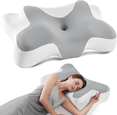 DONAMA Memory Foam Kissen, Ergonomisches Nackenkissen, Seitenschläferkissen für Seiten-, Rücken- und Bauchschläfer