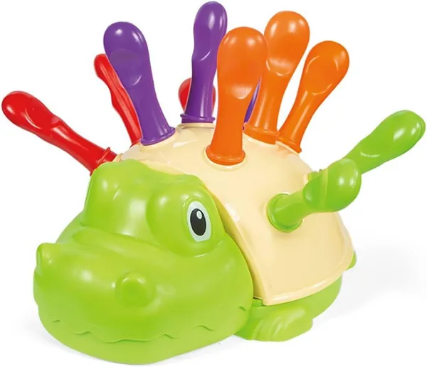 Hedgehog Fine Motor Skill Toy for Kids - 12 Quills, Color & Sorting Game