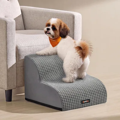 Feandrea Dog Stairs - 2 Step Ramp for Small Dogs