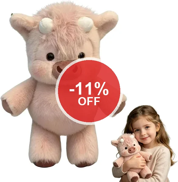 YMXBFLXX Cow Plush Toy, Peluche di Manza, Giocattolo da Corsa, Morbido Peluche, Compagno di Gioco e Regalo Perfetto per Bambini - 11% Sconto