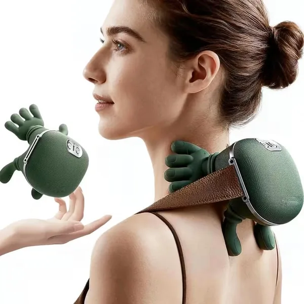 Neck Massager, Neck and Shoulder Pro Bionic Heated Massager, Wireless Portable Shiatsu Neck and Back Massager Simulated Human Hand Design for Pain Relief and Muscle Relaxation