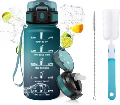 Mulbijeo 500ML Bottiglia per Bere con Straccio, Senza BPA, a Prova di Perdite, Riutilizzabile, Per Scuole Elementari, Spazzola per Straccio