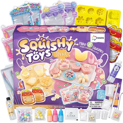 ESSEN Taba Squishy DIY Kit: 8 Molds for Stress Relief Fidget Toys
