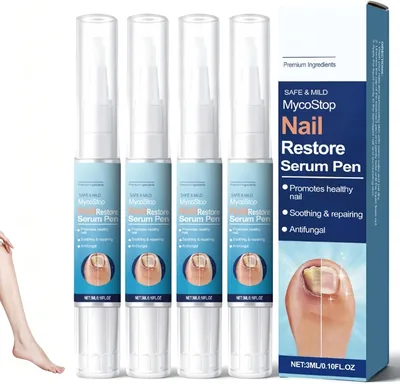 Pluma de Reparación de Hongos del Nagil 4PCS para Uñas de los Dedos y de los Pies, Serun para Uñas