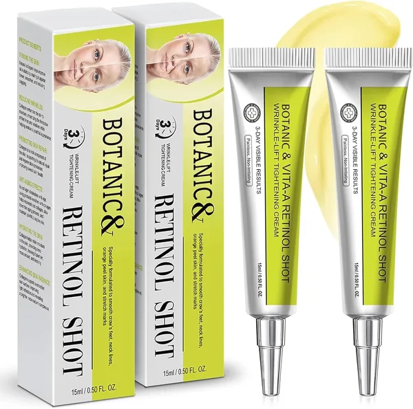 Retinal Shot Tightening Booster,2PCS Facial Retinol Serum,Pore Minimizer, Firm Skin,Moisturizes Skin Smoother